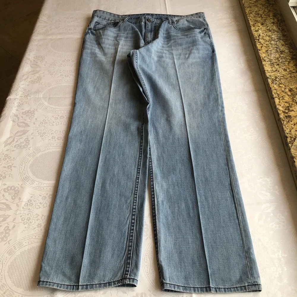Calvin Klein Jeans Straight-Leg Regular-Fit Blue Denim Jeans Pants Men’s Size 38